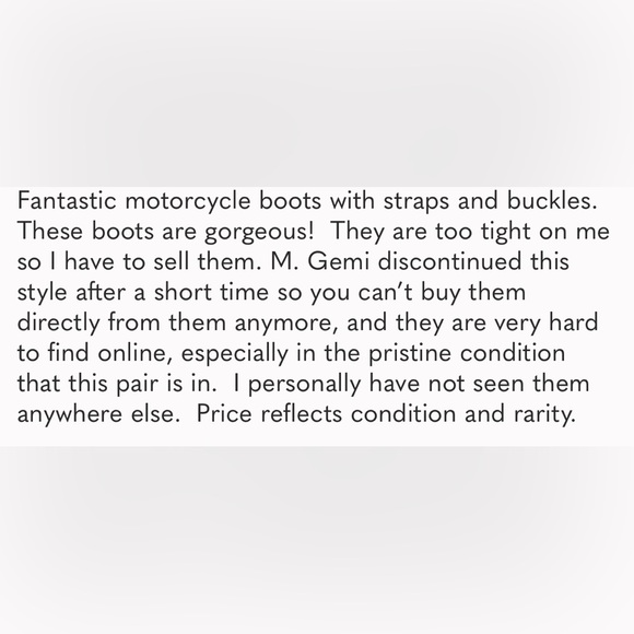 M. Gemi The Motore Pull On Black Leather Boot size 35 US 5/5.5 - Picture 6 of 6